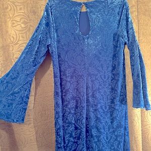 Royal Blue velvet dress ! Super cute size Medium